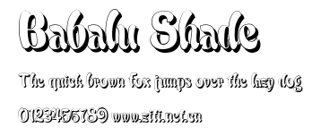 Babalu Shade.ttf字體轉換器圖片