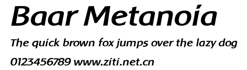 Baar Metanoia.ttf字體轉換器圖片