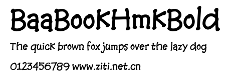 BaaBookHmkBold.ttf字體轉換器圖片