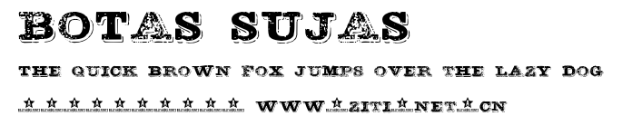 BOTAS SUJAS.otf字體轉換器圖片