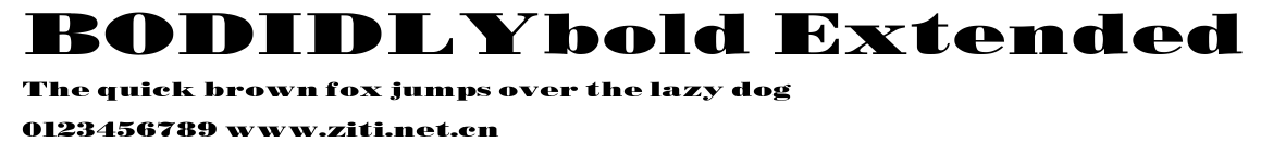 BODIDLYbold Extended.ttf字體轉換器圖片