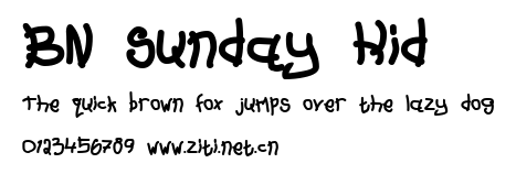 BN Sunday Kid.ttf字體轉換器圖片