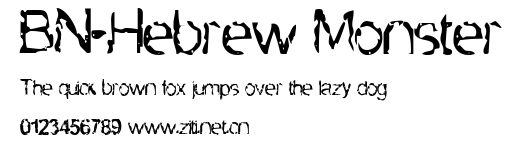 BN-Hebrew Monster.ttf字體轉換器圖片