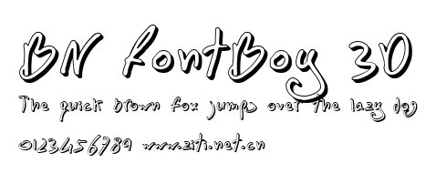 BN FontBoy 3D.ttf字體轉換器圖片