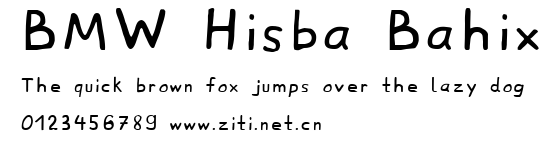 BMW Hisba Bahix.ttf字體轉換器圖片