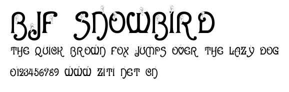 BJF Snowbird.ttf字體轉換器圖片