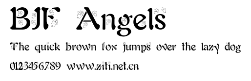 BJF Angels.ttf字體轉換器圖片