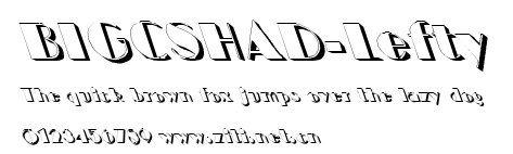 BIGCSHAD-Lefty.ttf字體轉換器圖片