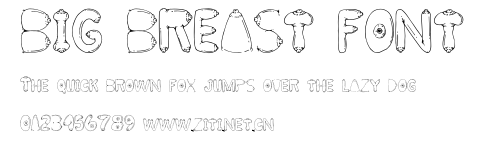 BIG BREAST FONT.ttf字體轉換器圖片