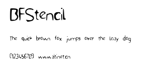 BFStencil.ttf字體轉換器圖片
