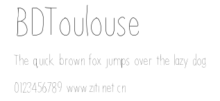 BDToulouse.ttf字體轉換器圖片