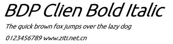 BDP Clien Bold Italic.ttf字體轉換器圖片