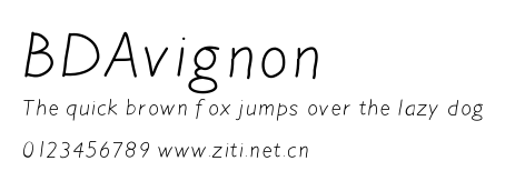 BDAvignon.ttf字體轉換器圖片