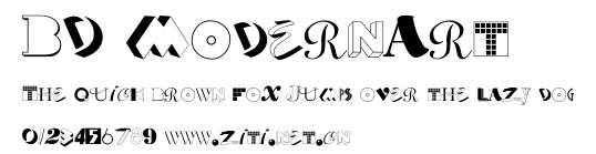 BD ModernArt.ttf字體轉換器圖片