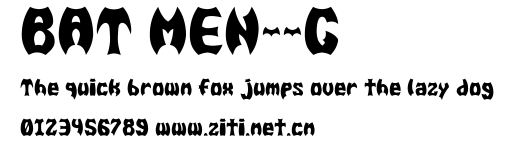 BAT MEN__G.ttf字體轉換器圖片