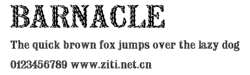 BARNACLE.ttf字體轉換器圖片