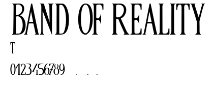 BAND OF REALITY.ttf字體轉換器圖片