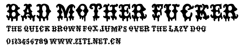 BAD MOTHER FUCKER.ttf字體轉換器圖片