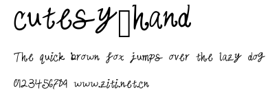 cutesy_hand.ttf字體轉換器圖片