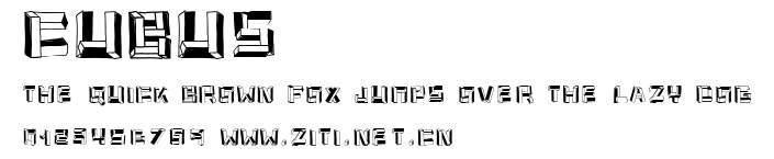 cubus.ttf字體轉換器圖片