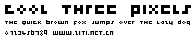 cool three pixels.ttf字體轉換器圖片