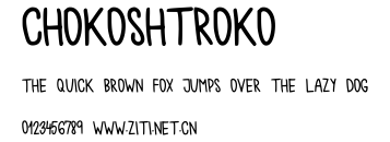 chokoshtroko.ttf字體轉換器圖片