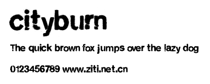 cityburn.ttf字體轉換器圖片