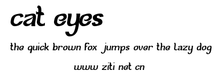 cat eyes.ttf字體轉換器圖片