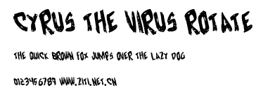 Cyrus the Virus Rotate.ttf字體轉換器圖片