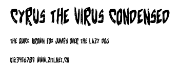 Cyrus the Virus Condensed.ttf字體轉換器圖片