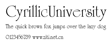 CyrillicUniversity.ttf字體轉換器圖片