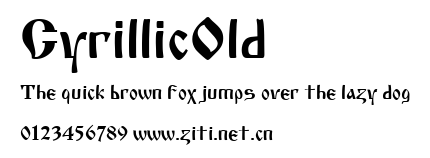 CyrillicOld.ttf字體轉換器圖片