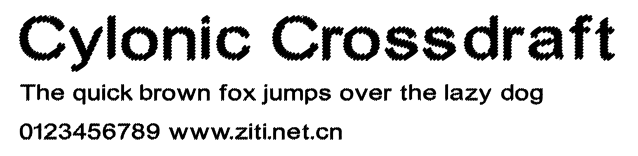 Cylonic Crossdraft.ttf字體轉換器圖片