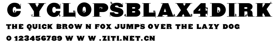 CyclopsBlax4Dirk.ttf字體轉換器圖片