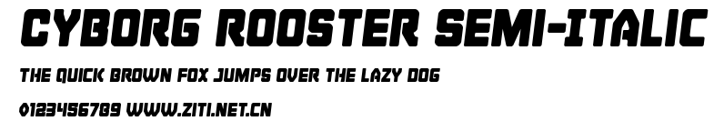 Cyborg Rooster Semi-Italic.ttf字體轉換器圖片