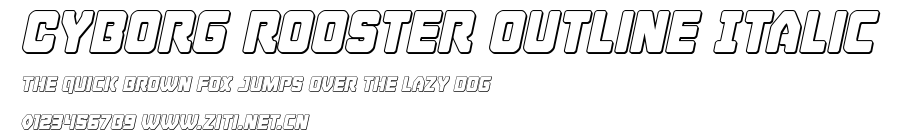 Cyborg Rooster Outline Italic.ttf