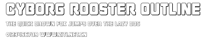 Cyborg Rooster Outline.ttf