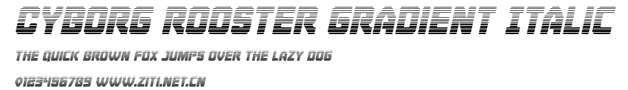Cyborg Rooster Gradient Italic.ttf