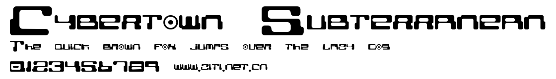 Cybertown Subterranean.ttf字體轉換器圖片
