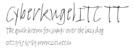 CyberkugelITC TT.ttf字體轉換器圖片