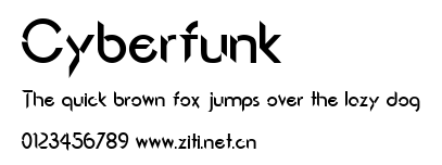Cyberfunk.ttf字體轉換器圖片