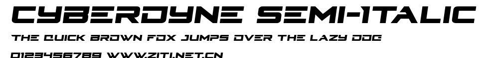 Cyberdyne Semi-Italic.ttf字體轉換器圖片