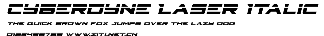 Cyberdyne Laser Italic.ttf字體轉換器圖片
