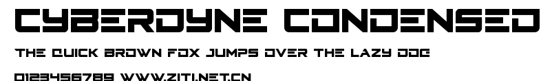 Cyberdyne Condensed.ttf字體轉換器圖片