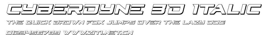 Cyberdyne 3D Italic.ttf