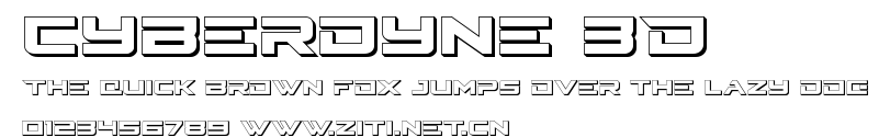Cyberdyne 3D.ttf字體轉換器圖片