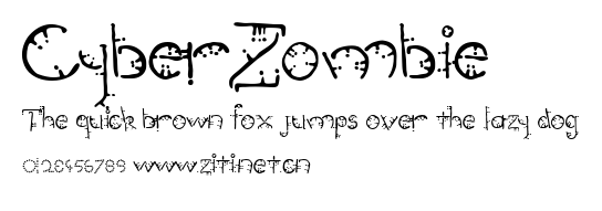 CyberZombie.ttf字體轉換器圖片