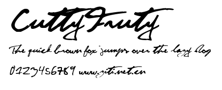 CuttyFruty.ttf字體轉換器圖片