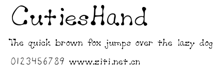 CutiesHand.ttf字體轉換器圖片