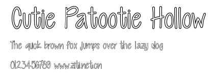 Cutie Patootie Hollow.ttf字體轉換器圖片